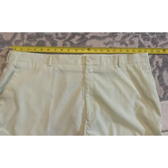 Alan Flusser green striped golf shorts men’s size 42 - Picture 5 of 5